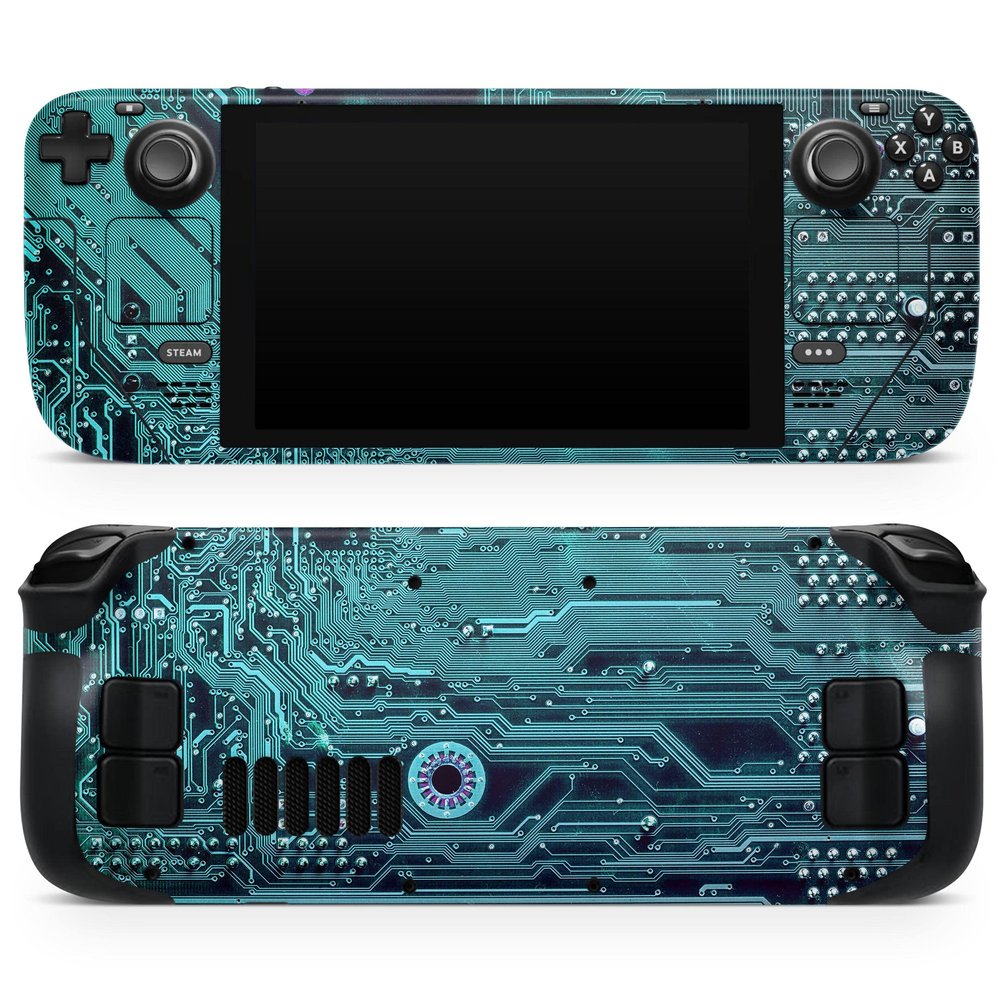 Design Skinz - Compatible with Steam Deck - Skin Decal Protective Scratch-Resistant Removable Vinyl Wrap Cover - Electric Circuit Board V5