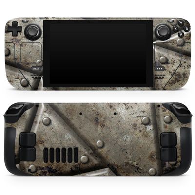 Design Skinz - Compatible with Steam Deck - Skin Decal Protective Scratch-Resistant Removable Vinyl Wrap Cover - Bolted Steal Plates V2