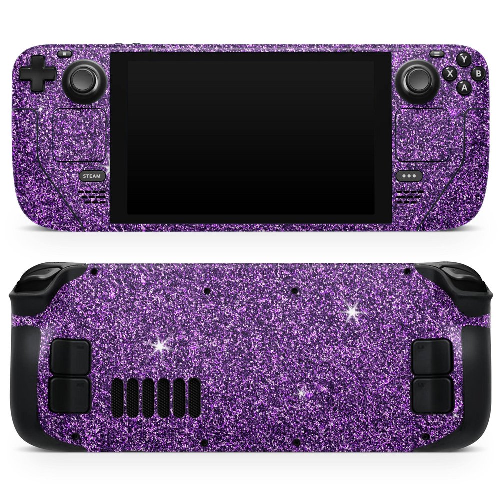 Design Skinz - Compatible with Steam Deck - Skin Decal Protective Scratch-Resistant Removable Vinyl Wrap Cover - Sparkling Purple Ultra Metallic Glitter