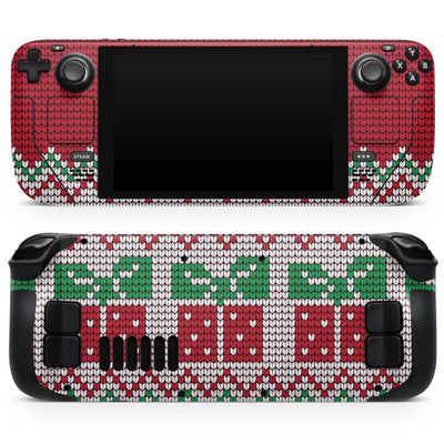 Design Skinz - Compatible with Steam Deck - Skin Decal Protective Scratch-Resistant Removable Vinyl Wrap Cover - Knitted Ugly Christmas Sweater V6