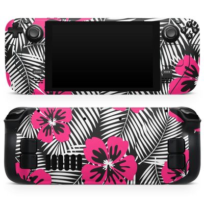 Design Skinz - Compatible with Steam Deck - Skin Decal Protective Scratch-Resistant Removable Vinyl Wrap Cover - Tropical Summer Hot Pink Floral