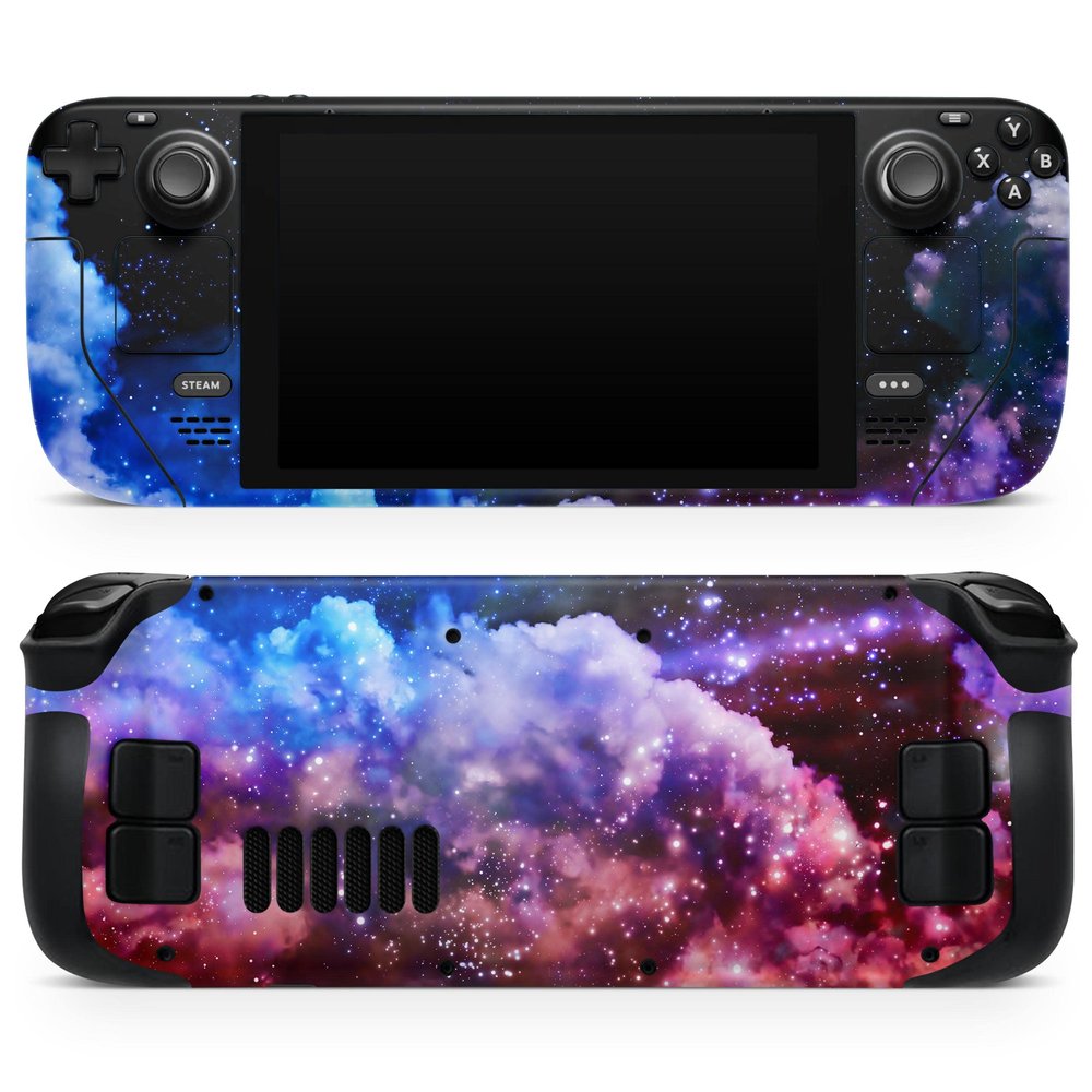 Design Skinz - Compatible with Steam Deck - Skin Decal Protective Scratch-Resistant Removable Vinyl Wrap Cover - Purple Blue and Pink Cloud Galaxy