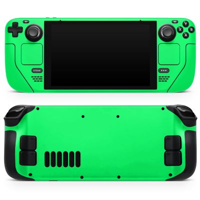 Design Skinz - Compatible with Steam Deck - Skin Decal Protective Scratch-Resistant Removable Vinyl Wrap Cover - Solid Green V2