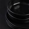 Stone by Mercer Project HEKONDA Modern Stoneware 16-Piece Dinnerware Set, Plate and Bowl Set, Dish Set for 4, Black view 4