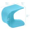 ECR4Kids Wave Seat Perch Stool, 14in - 15.1in Height, 2-Pack, Cyan view 3