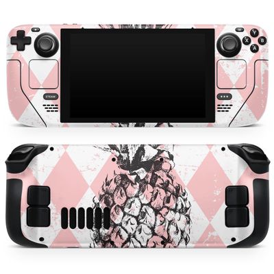 Design Skinz - Compatible with Steam Deck - Skin Decal Protective Scratch-Resistant Removable Vinyl Wrap Cover - Tropical Summer Pink Pineapple v1