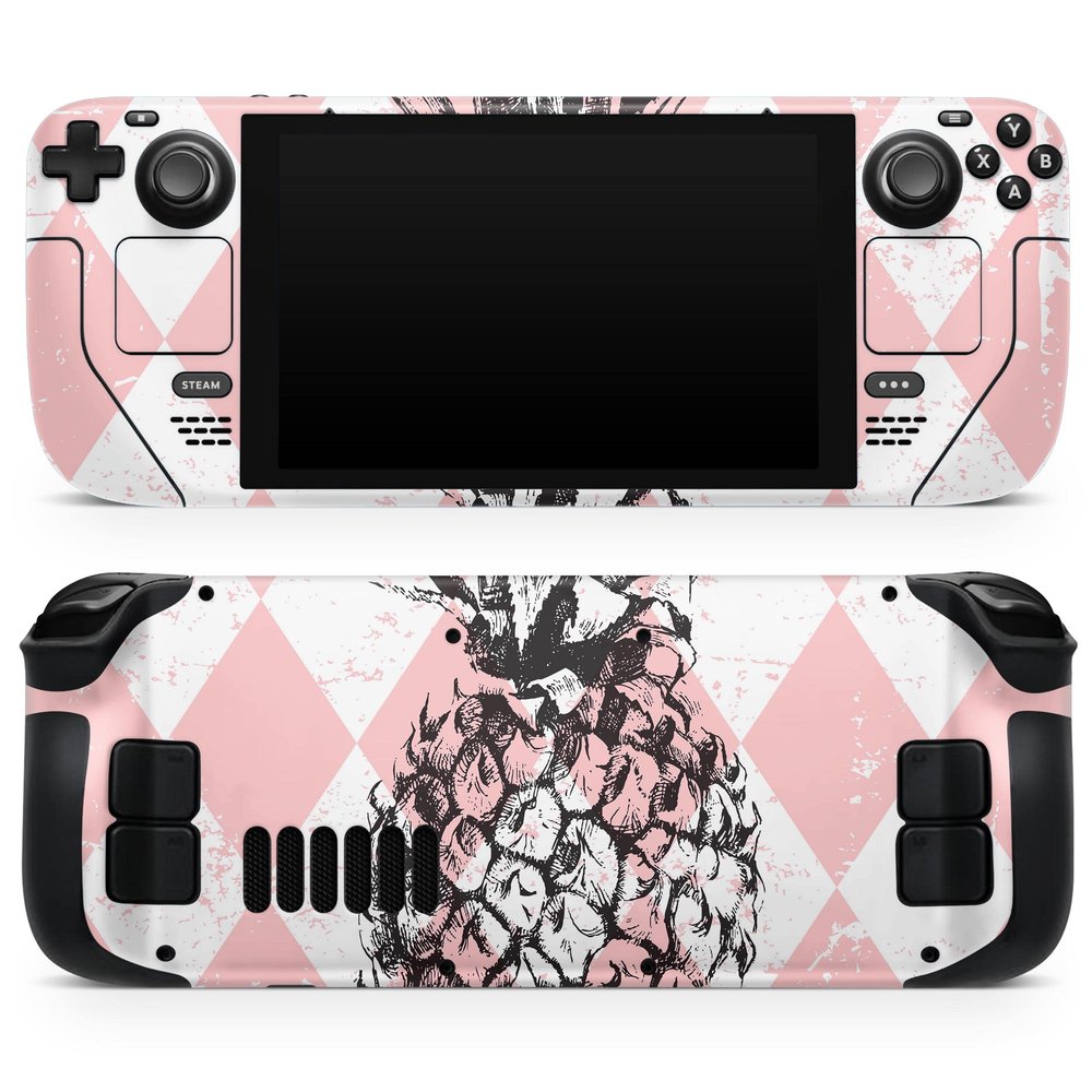 Design Skinz - Compatible with Steam Deck - Skin Decal Protective Scratch-Resistant Removable Vinyl Wrap Cover - Tropical Summer Pink Pineapple v1