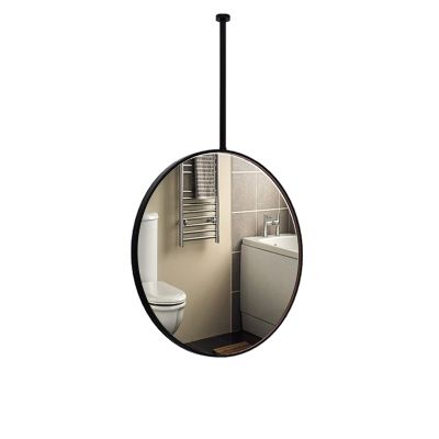 Liyadolaam Ceiling Hanging Floating Bathroom Mirror, Washroom Vanity Make-up Mirrors with Boom for Home or Hotel Living Room Entrance Dressers and Modern Theme Decor (Size : Diameter-50CM/19.7INCH)