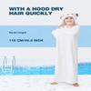 ZIONOR Hooded Bath Towel for Kids - 50''L x 35''W Extra-Large Hooded Towels for Big Kids 6-10, Kids Beach Towels Made from Bamboo Rayon, Suitable for Bath, Pool, Beach(White Bear) view 3