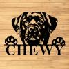 Custom Dog Metal Wall Sign - Personalized Dog Metal Wall Art - Dog Metal Wall Decor - Black Labrador Name Sign - Dog Lover Sign - Gift for Pet view 1