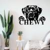 Custom Dog Metal Wall Sign - Personalized Dog Metal Wall Art - Dog Metal Wall Decor - Black Labrador Name Sign - Dog Lover Sign - Gift for Pet view 3