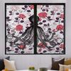 Window Privacy Film Frosted Glass Window Film Sticker Decorative Coverings Non-Adhesive Heat Anti-UV, Freehand Octopus Petal Background 17.7Wx23.6L-inch x2 Pcs view 1