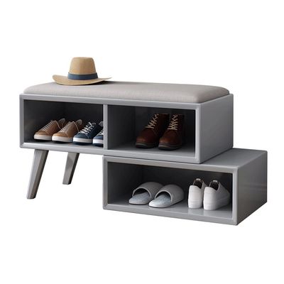 UNNS Shoe Bench Home Creative Shoe Rack Bench Double-Layer Shoe Changing Stool Sofa Stool Suitable for Living Room Porch Corner Corridor Entry Shoe Stool (Color : B)