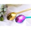 China Soup Spoons Stainless Steel Cocktail Coffee Stirring Spoon Long Handle Rose Spoon Four-piece Household Watermelon Milk Breakfast Spoon Versatile spoon (Size : Medium) view 4