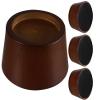 OneDream Wood Bed Furniture Risers Blocks - 2 inch Set of 4 Bed Risers, Heavy Duty Solid Wood Round Risers, Sofa Riser with Non-Slip Pad, Create Storage Space and Easy Cleaning for The Sweeper view 1
