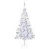 Artificial Christmas Tree,Xmas Tree,Premium PVC Material,with Stand,Lifelike Christmas Tree for Indoor Festival Celebration,with LEDs&Ball Set L 94.5" White view 1