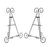 FixtureDisplays 12" Decorative Curved Plate Stand and Art Holder Easel in Black Finish Heavy Duty 16031-2PK-FBA view 2