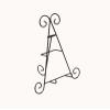FixtureDisplays 12" Decorative Curved Plate Stand and Art Holder Easel in Black Finish Heavy Duty 16031-2PK-FBA view 4