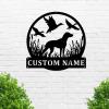 Custom Dog Metal Wall Sign - Personalized Dog Metal Wall Art - Dog Metal Wall Decor - Dog Hunter Name Sign - Custom Hunting Dog - Home Decor view 2