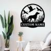 Custom Dog Metal Wall Sign - Personalized Dog Metal Wall Art - Dog Metal Wall Decor - Dog Hunter Name Sign - Custom Hunting Dog - Home Decor view 3