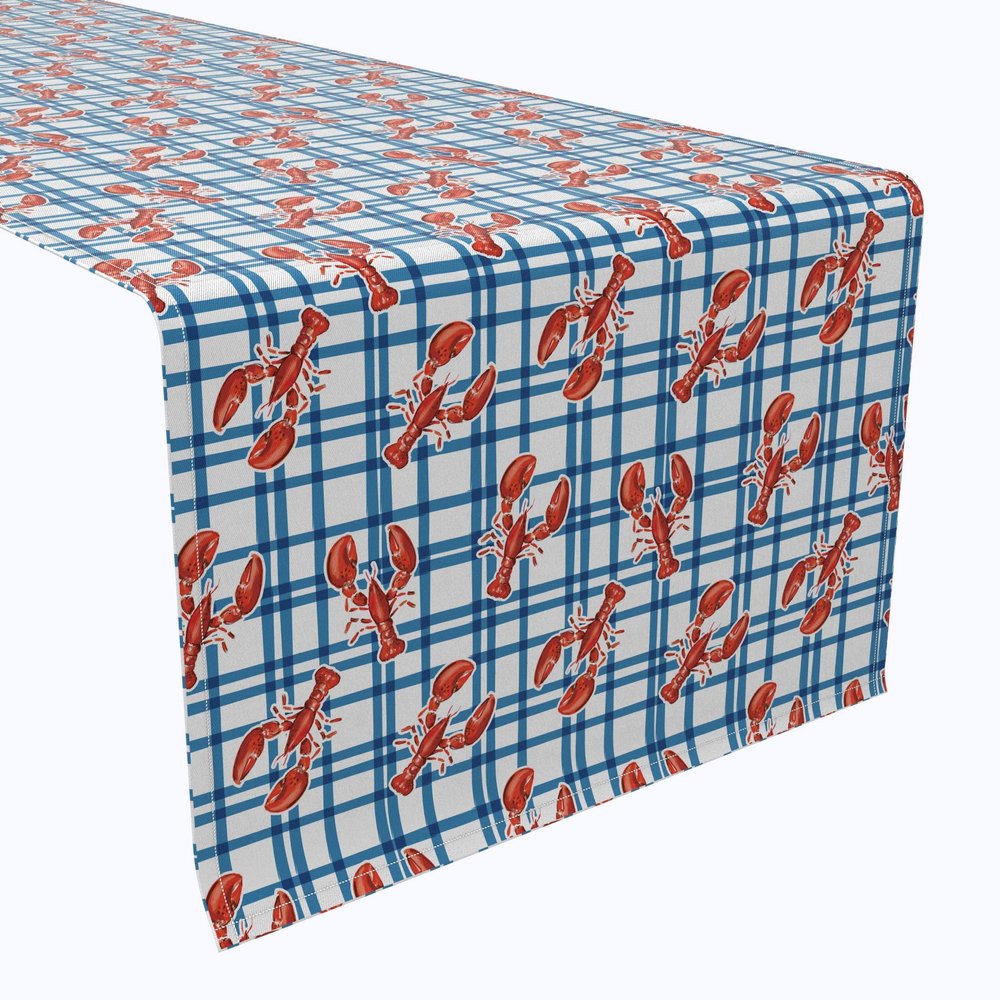 Fabric Textile Products, Inc. Table Runner, 100% Cotton, 16x72, Lobster Picnic Check