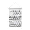 Bueuwe Fabric Storage Hanging Bag Bedside Wall-Mounted Door Behind Bedroom Room Rack Cloth Bag Dormitory Storage Artifact,Gray view 1