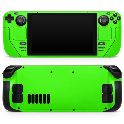 Design Skinz - Compatible with Steam Deck - Skin Decal Protective Scratch-Resistant Removable Vinyl Wrap Cover - Solid Lime Green V2