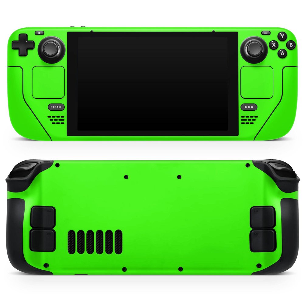 Design Skinz - Compatible with Steam Deck - Skin Decal Protective Scratch-Resistant Removable Vinyl Wrap Cover - Solid Lime Green V2