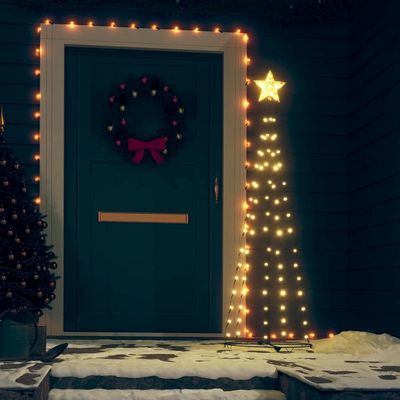 Christmas Cone Tree Warm White 84 LEDs for Home,Festival, Party, and Christmas Decoration, Indoor and Outdoor Use,19.7"x59.1"