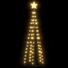 Christmas Cone Tree Warm White 84 LEDs for Home,Festival, Party, and Christmas Decoration, Indoor and Outdoor Use,19.7"x59.1" view 2