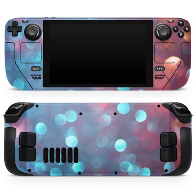 Design Skinz - Compatible with Steam Deck - Skin Decal Protective Scratch-Resistant Removable Vinyl Wrap Cover - Unfocused Blue and Red Orbs