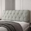 Wedge Bed Rest Reading Pillow Headboard Pillow Large Bolster Lumbar Support Backrest Removable Headboard Cover for Dorm Day Bed Bench,A,with headboard King 70.8" view 1
