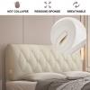 Wedge Bed Rest Reading Pillow Headboard Pillow Large Bolster Lumbar Support Backrest Removable Headboard Cover for Dorm Day Bed Bench,A,with headboard King 70.8" view 4