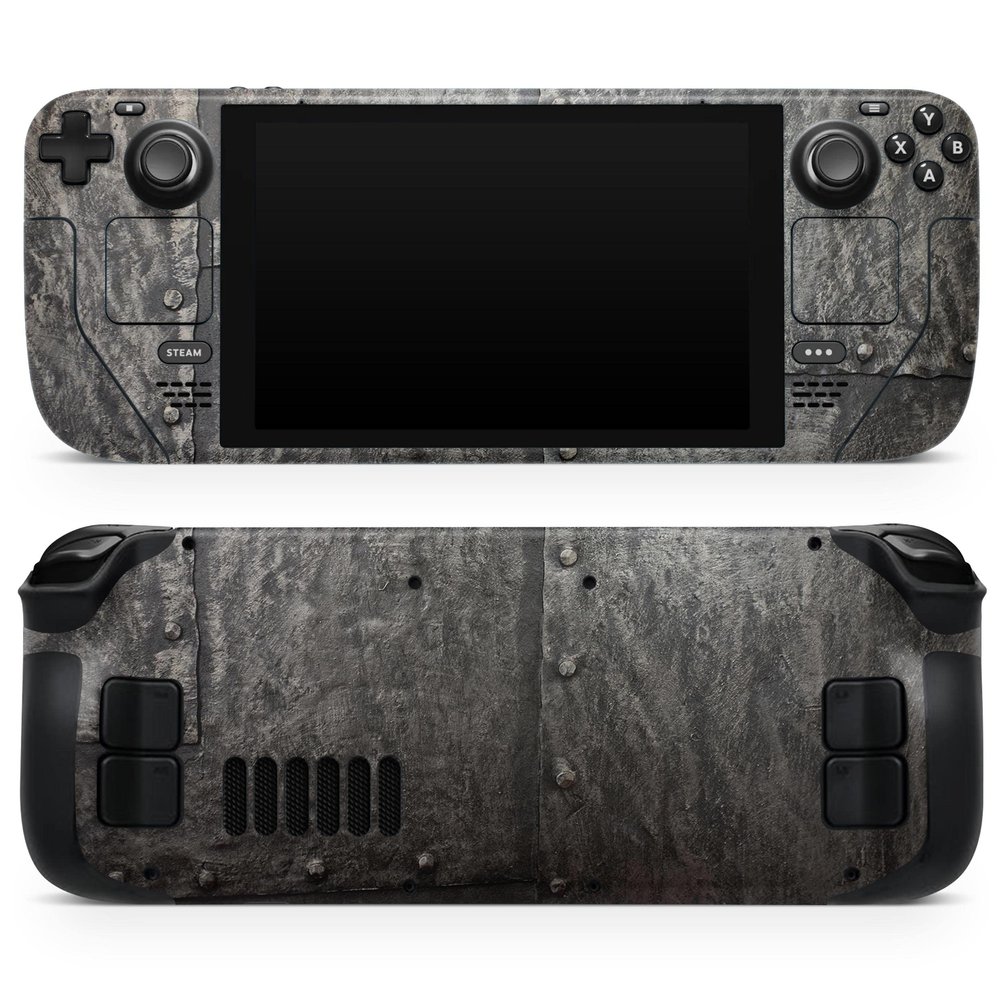 Design Skinz - Compatible with Steam Deck - Skin Decal Protective Scratch-Resistant Removable Vinyl Wrap Cover - Bolted Steel Plates