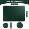 APLKER Faux Leather Placemats Set of 6, Vinyl Placemats Heat Resistant Place Mats, Waterproof Oil-Proof Wipeable Dining Table Mats and Coasters for Kitchen, Indoor, Outdoor (Deep Green) view 3