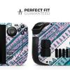 Design Skinz - Compatible with Steam Deck - Skin Decal Protective Scratch-Resistant Removable Vinyl Wrap Cover - Ethnic Aztec Blue and Pink Point view 2