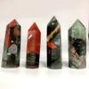 WGPHD Meditation Home Natural Crystal Quartz Point Wand Bloodstone Tower Home Decor (Size : 9-10cm) view 4