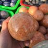 WGPHD Meditation Home Natural Orange Reiki Sunstone Crystal Ball Home Meditation Decor (Size : 8-9cm) view 3