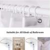 JIAMELUCK Marble Striped Shower Curtain White Gray Gold Black Simple Design Bathroom Accessories Decorative Waterproof Screen 120x150cm(47" Wx59 H) view 3