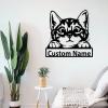 Custom Cat Metal Wall Sign - Personalized Cat Metal Wall Art - Cat Metal Wall Decor - Housewarming Outdoor Metal Sign - Gifts Cat Lover - Cat Decor view 3