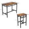 Bituman 5 Piece Counter Height Pub Table Sets, Industrial Dining Table Sets Bar Table Set with Sturdy Metal Frame, for Dining Living Party Room Bistro, Breakfast Small Space Restaurant view 2