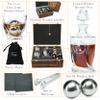 Personalized Whiskey Decanter and Stones Set - Customized Gift for Him - Men, Dad, Father - Engraved Twisted Decanter,2 Twisted Glasses, 2 XL Chilling Balls, Coasters, Tongs in Wooden Gift Box view 3