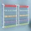 ZAQYCM Ribbon Spool Holder Black/Gold/White, Wall Mount Crafts Sewing Thread Organizer Rack with Detachable Bar, Commercial Wrapping Paper Display Closet Scarf Shelf view 2