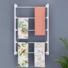 ZAQYCM Ribbon Spool Holder Black/Gold/White, Wall Mount Crafts Sewing Thread Organizer Rack with Detachable Bar, Commercial Wrapping Paper Display Closet Scarf Shelf view 3