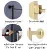ZAQYCM Ribbon Spool Holder Black/Gold/White, Wall Mount Crafts Sewing Thread Organizer Rack with Detachable Bar, Commercial Wrapping Paper Display Closet Scarf Shelf view 4
