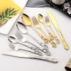 Silverware Set 50 Piece 18/10 Stainless Steel Flatware Sets With Hollow Handle Service for 10 Kitchen Wedding Restaurant Cutlery Utensils Palace Design Knifes Forks and Spoons Tableware Set view 3