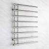 LUNEZY Heated Towel s Towel Warmer,Electric Towel Warmer Rack Brushed Nickel Stainless Steel 4+4 Heated Bars Towel Airer Heated UL Certificate,Concealed (Color : Concealed) (Surfacemounte view 2