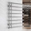 LUNEZY Heated Towel s Towel Warmer,Electric Towel Warmer Rack Brushed Nickel Stainless Steel 4+4 Heated Bars Towel Airer Heated UL Certificate,Concealed (Color : Concealed) (Surfacemounte view 3
