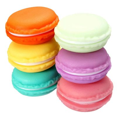 KUYYFDS Mini Macaron Box 6Pcs Jewelry Storage Box Pill Box Organizer Earphone Container Multiuse Macaron Case Boxes