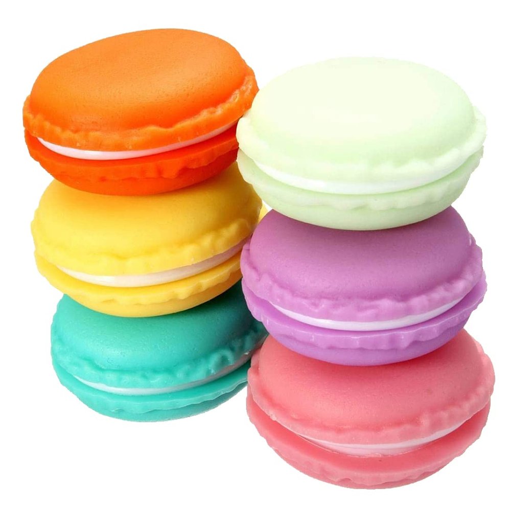 KUYYFDS Mini Macaron Box 6Pcs Jewelry Storage Box Pill Box Organizer Earphone Container Multiuse Macaron Case Boxes
